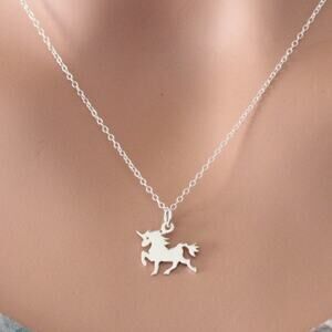 Sterling Silver Unicorn Charm Necklace